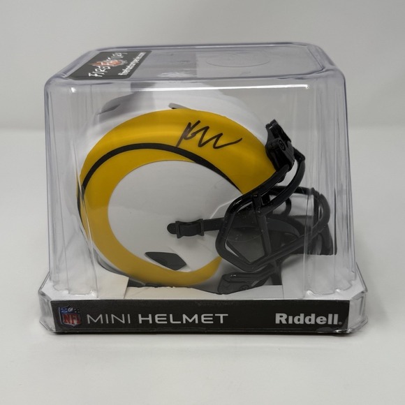 KYREN WILLIAMS LUNAR ECLIPSE SIGNED RAMS MINI HELMET BECKETT COA